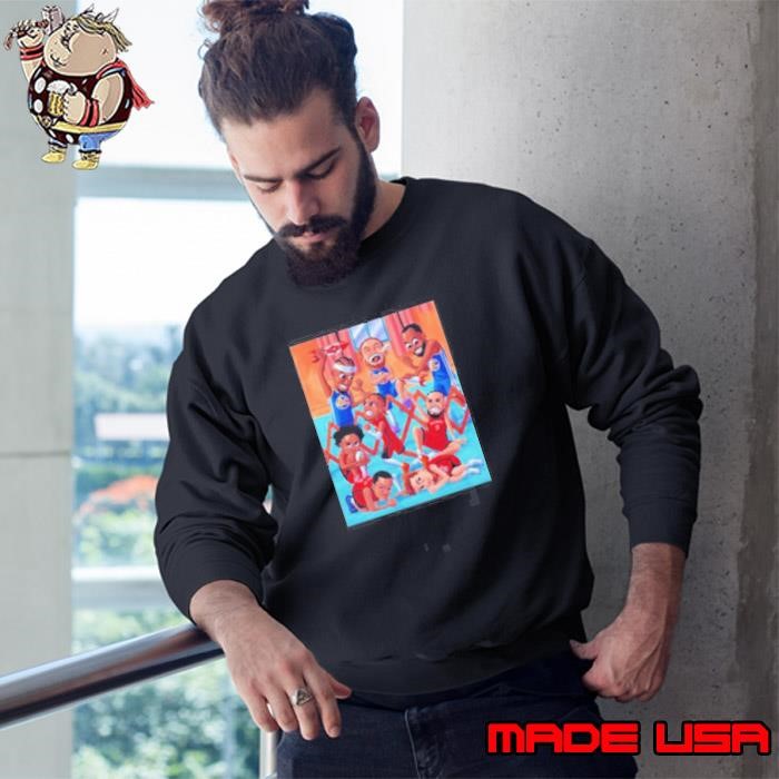 Golden State Warriors victory Houston Rockets 2025 NBA Playoffs cartoon Sweatshirt