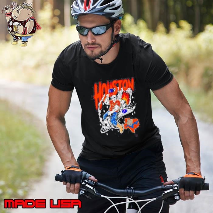 Houston Astros skeleton riding space ship Unisex