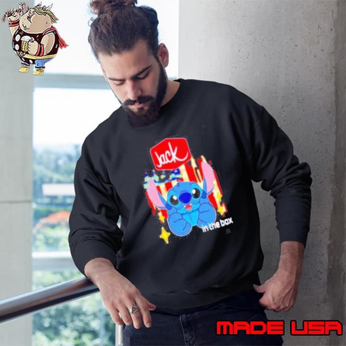 Jack in the box Stitch US flag 4th of July Sweatshirt