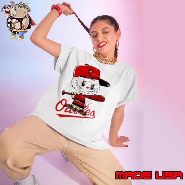 Labubu Charlie Brown Baltimore Orioles Ladies tee