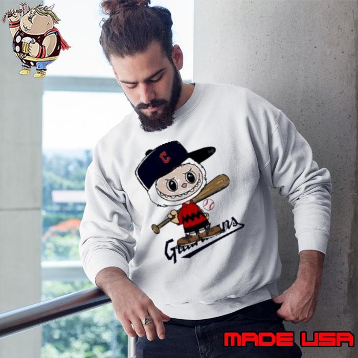 Labubu Charlie Brown Cleveland Guardians Sweatshirt