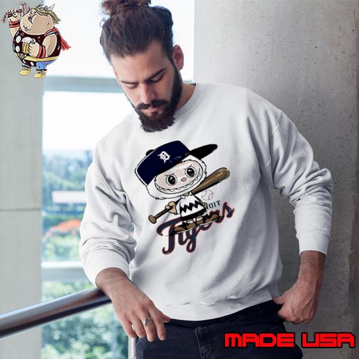 Labubu Charlie Brown Detroit Tigers Sweatshirt