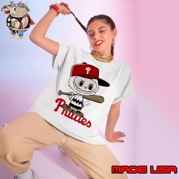 Labubu Charlie Brown Philadelphia Phillies Ladies tee