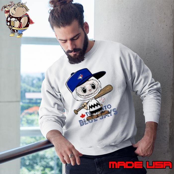 Labubu Charlie Brown Toronto Blue Jays Sweatshirt
