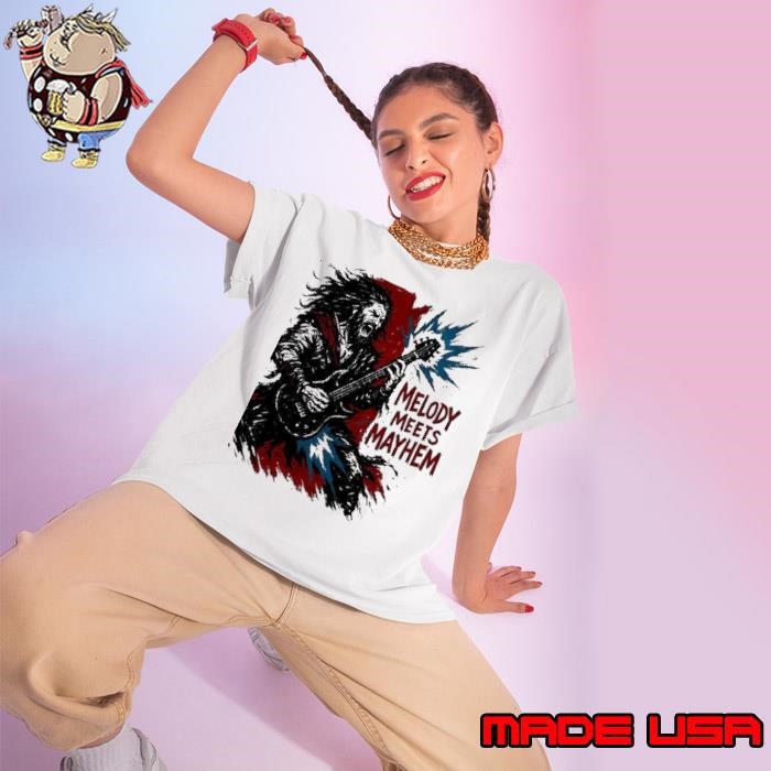 Melody meets mayhem guitar Ladies tee