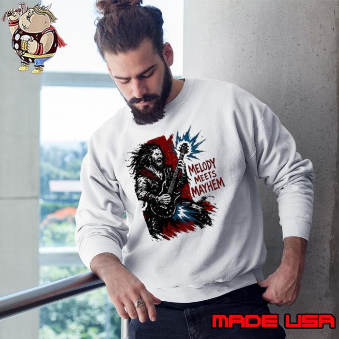Melody meets mayhem guitar Sweatshirt
