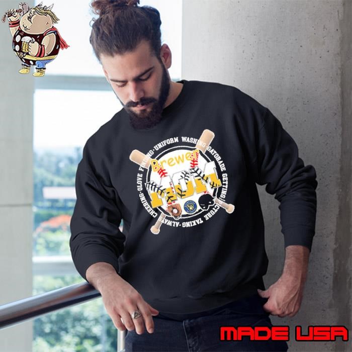 Milwaukee Brewers mom always cheering glove finding Sweatshirt