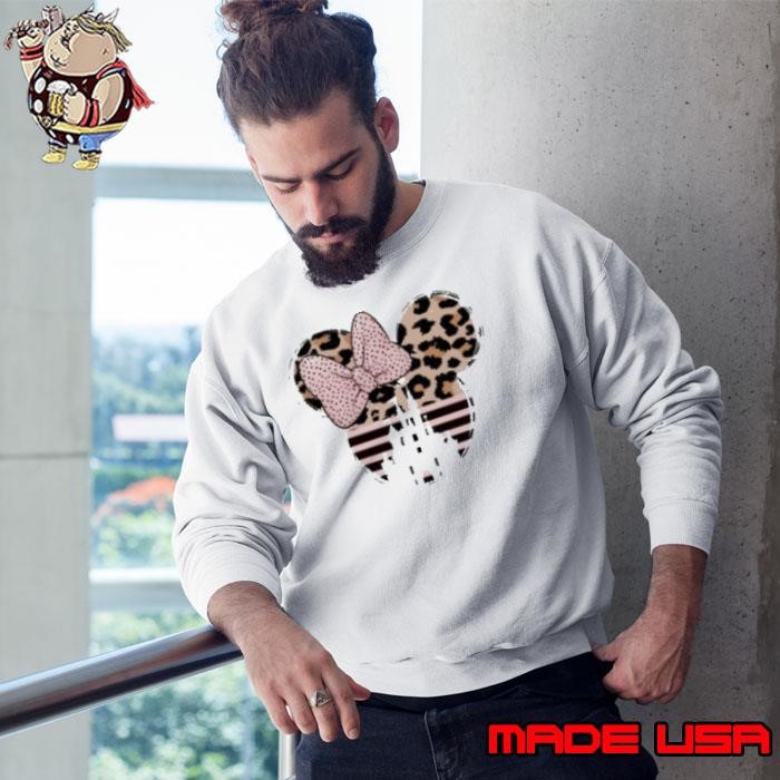 Minnie Mouse Mickey lepoard Sweatshirt