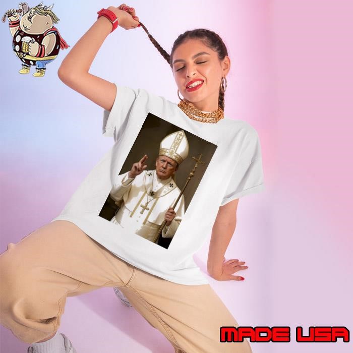 New Pope Trump fake Ladies tee