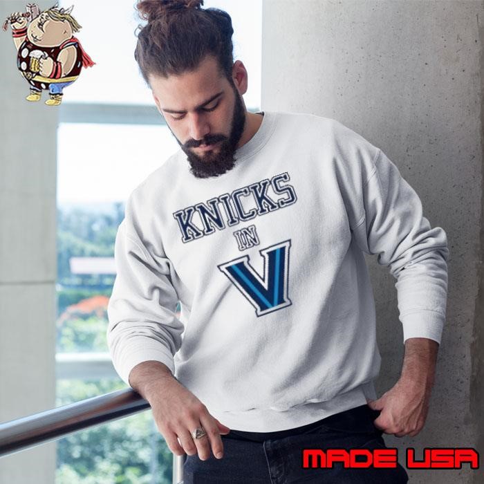 New York Knicks in Villanova Wildcats V logo Sweatshirt