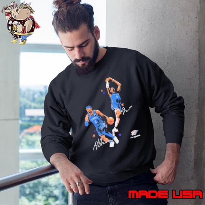 Oklahoma City Thunder Shai Gilgeous Alexander and Jalen Williams signatures shirt - Copy Sweatshirt