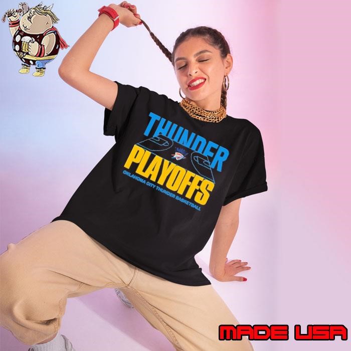 Oklahoma City Thunder basketball court NBA playoffs Ladies tee
