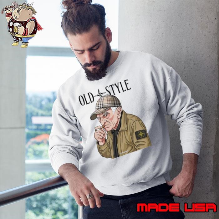 Old Style Man with Cap Graphic Sweatshirt