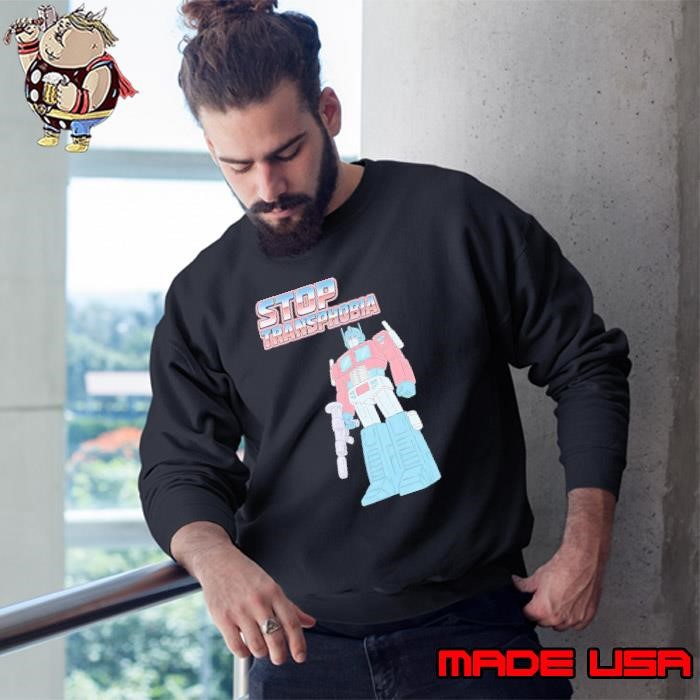 Optimus Prime fictional character stop Transphobia cartoon Sweatshirt