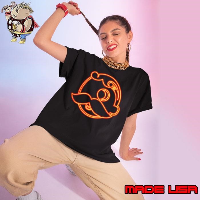Orange Neon logo Ladies tee