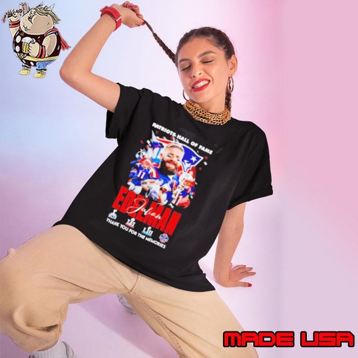Patriots Hall of Fame Julian Edelman New England Patriots thank you for the memories Ladies tee