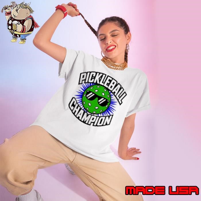 Pickleball Champion wear glasses Ladies tee