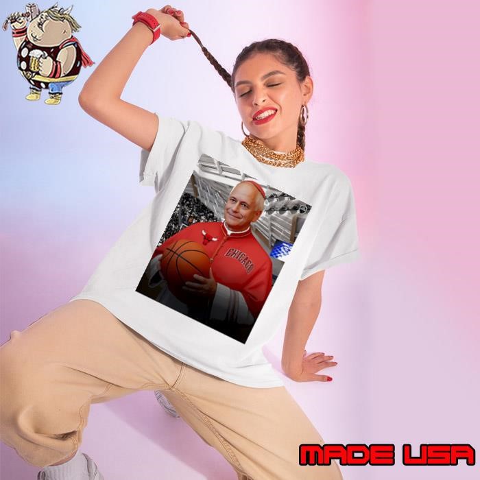 Pope Robert prevost from Chicago basketball Ladies tee