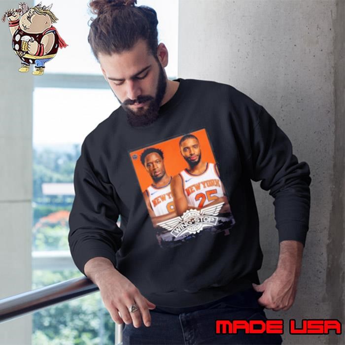 Poster OG Anunoby and Mikal Bridges New York Knicks Wingstop The Wing Experts Sweatshirt