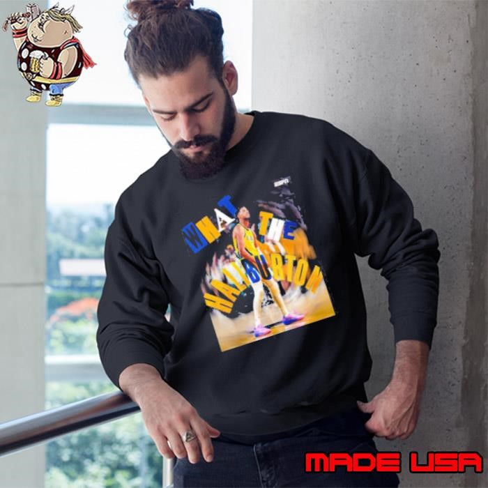 Poster Tyrese Haliburton What The Haliburton Indiana Pacers Basketball 2025 Sweatshirt