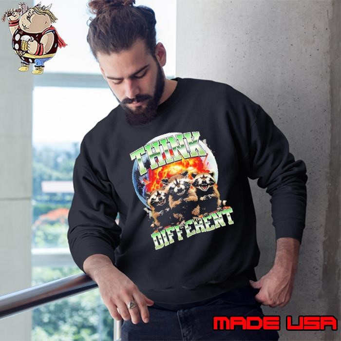 Raccoon think different moon Sweatshirt