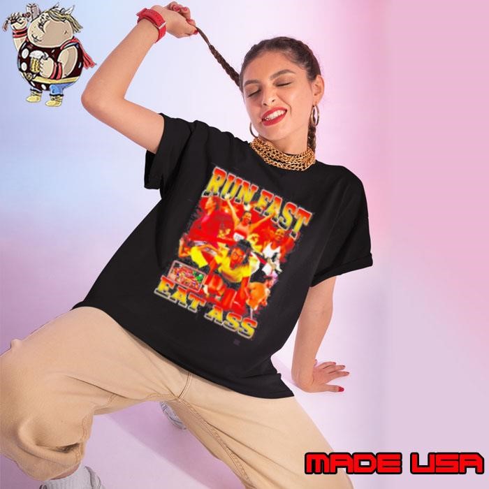 Run fast eat ass Ladies tee