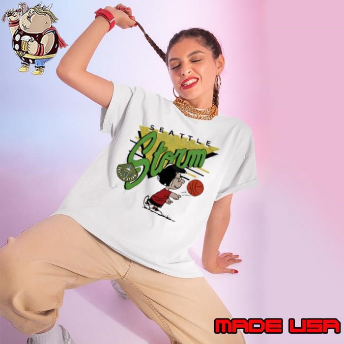 Snoopy Peanuts Marcie x Seattle Storm basketball Ladies tee