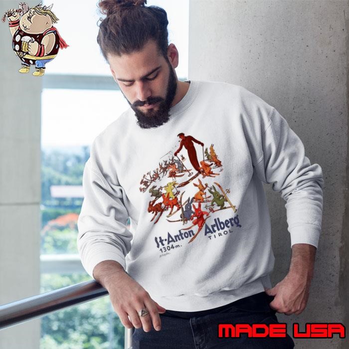 Snow Bunnies St Anton 1304m Arlberg Tirol cartoon Sweatshirt
