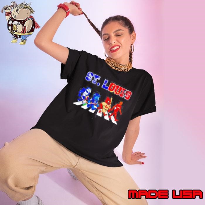 St. Louis sports Abbey Road mascot Ladies tee