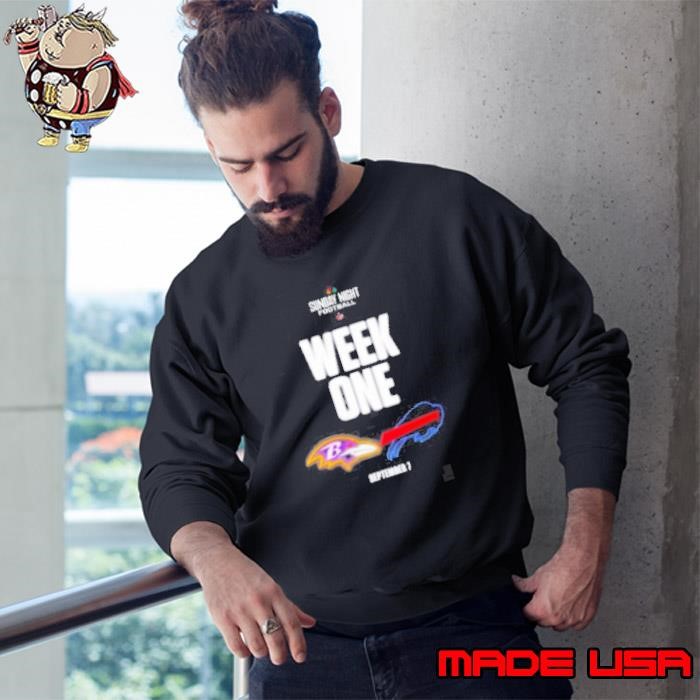 Sunday Night Football NFL Week 1 Baltimore Ravens vs Buffalo Bills Sept 7 2025 Sweatshirt