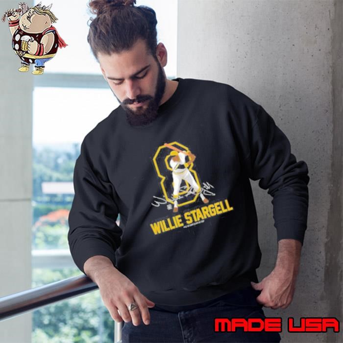 Teambrown Willie Stargell Baseball Hall Of Fame Member Signature Sweatshirt