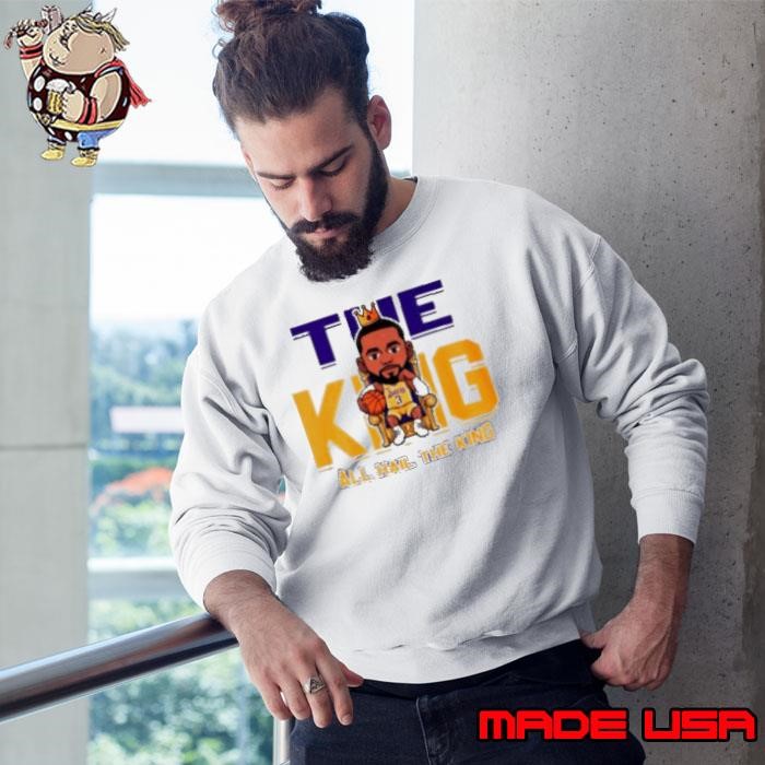The king all hail the king LeBron James Los Angeles Lakers chibi Sweatshirt