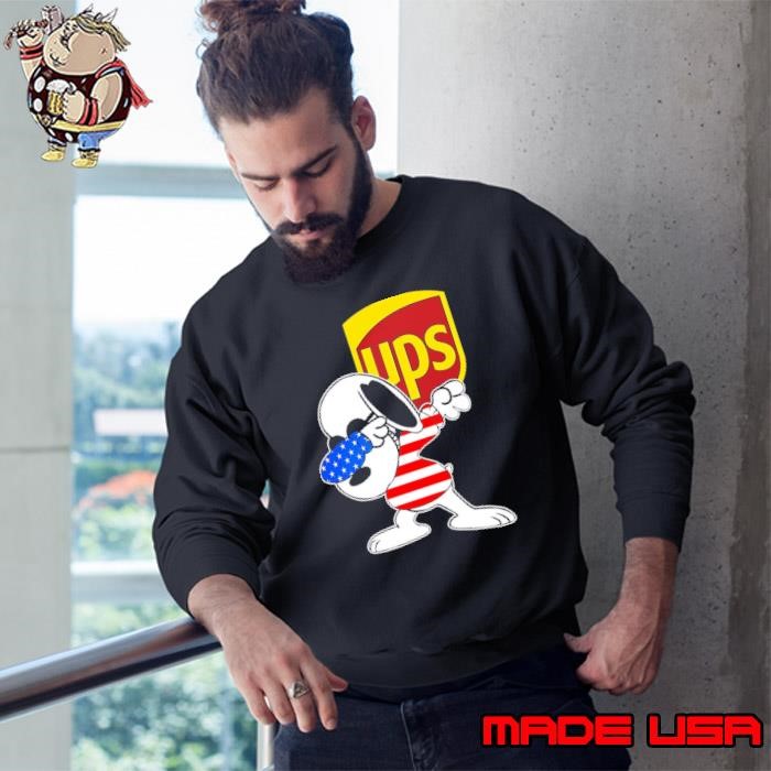 Ups Snoopy dabbing character logo usa flag Sweatshirt