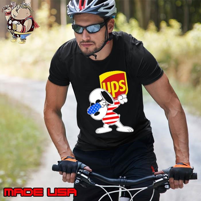 Ups Snoopy dabbing character logo usa flag Unisex