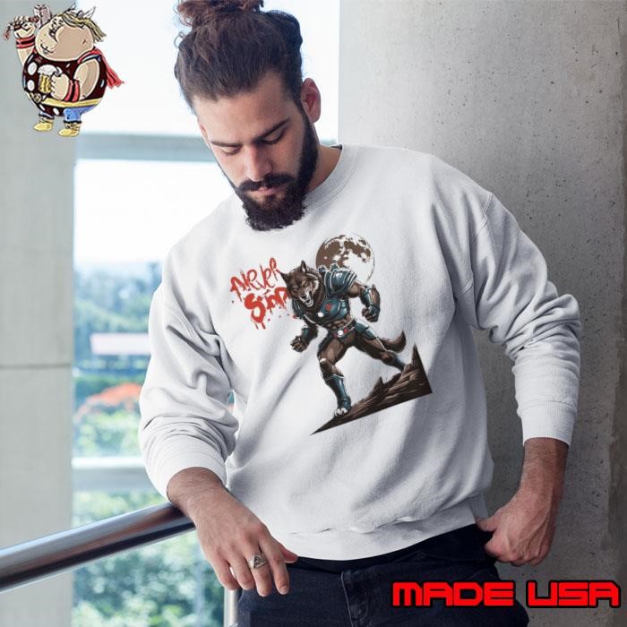 Werewolf Warrior never stop mascot Sweatshirt