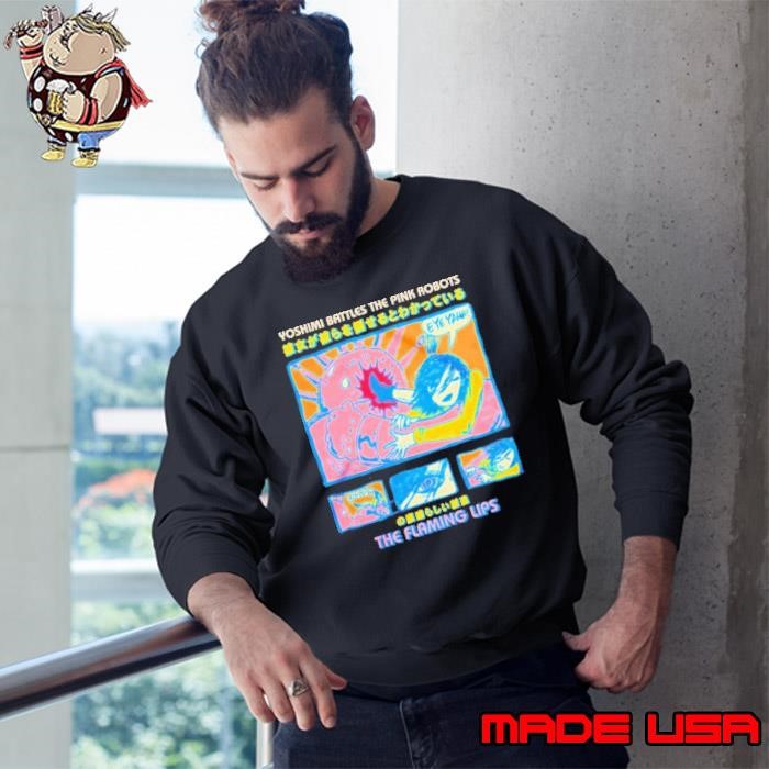 oshimi Battles the Pink Robots The Flaming Lips Sweatshirt