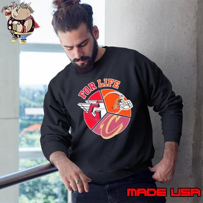 Cleveland Guardians Browns and Cavaliers for life sports team logo Sweatshirt