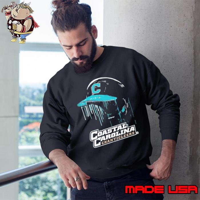 Coastal Carolina Chanticleers dripping baseball helmet boys Sweatshirt