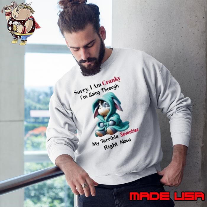 Eeyore sorry Im Cranky I’m going through My terrible seventies right now Sweatshirt