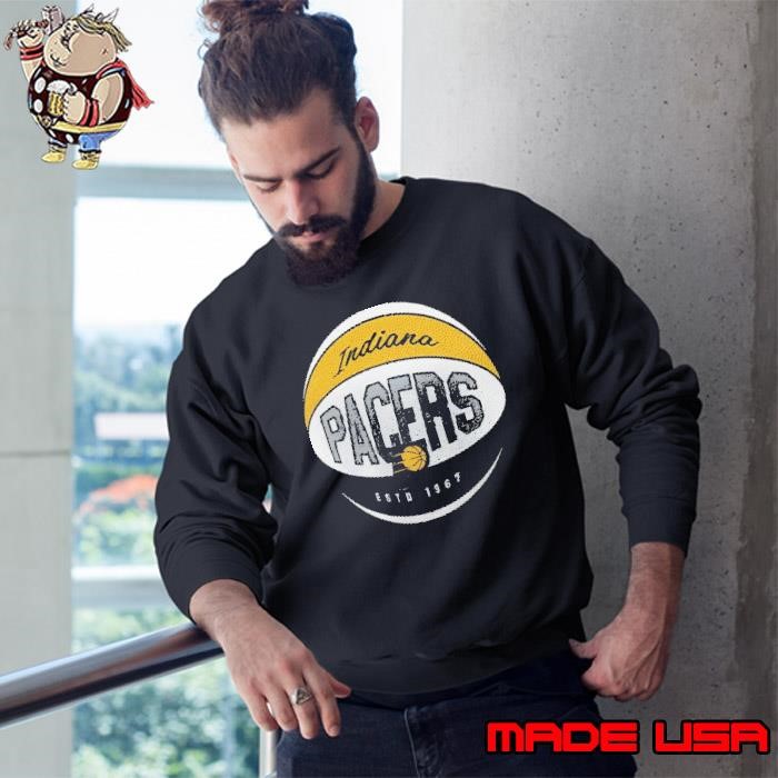Indiana Pacers Basketball Estd 1967 Hard Color Graphic Sweatshirt