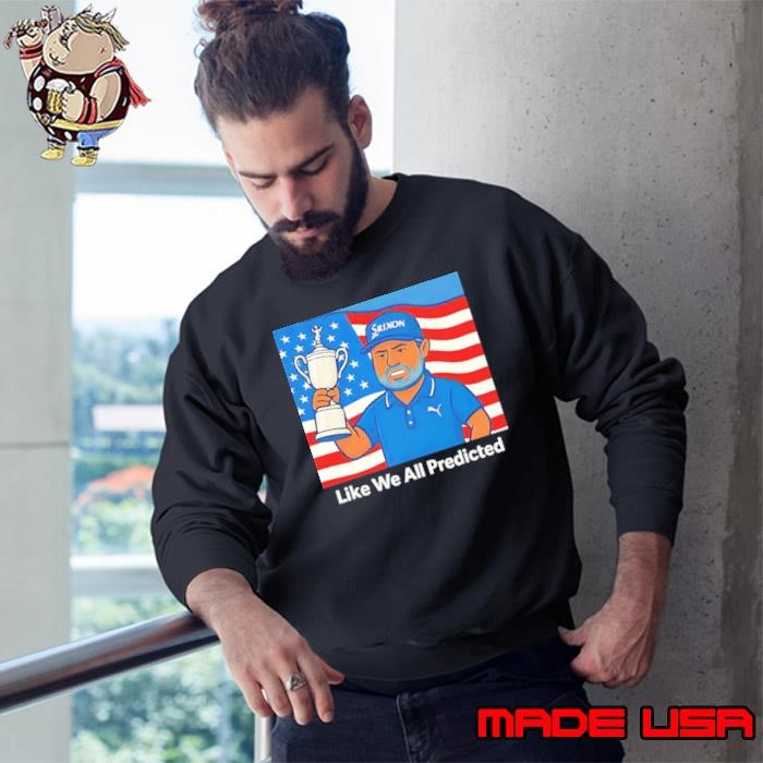 JJ Spaun Like We All Predicted 2025 US Open Champion American Flag Sweatshirt