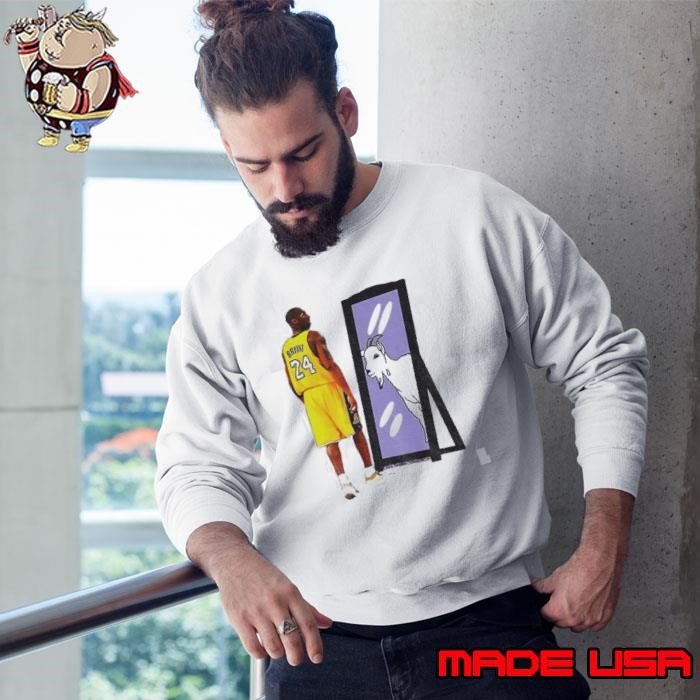 Kobe Bryant Bean Los Angeles Lakers NBA Basketball mirror Goat cartoon Sweatshirt