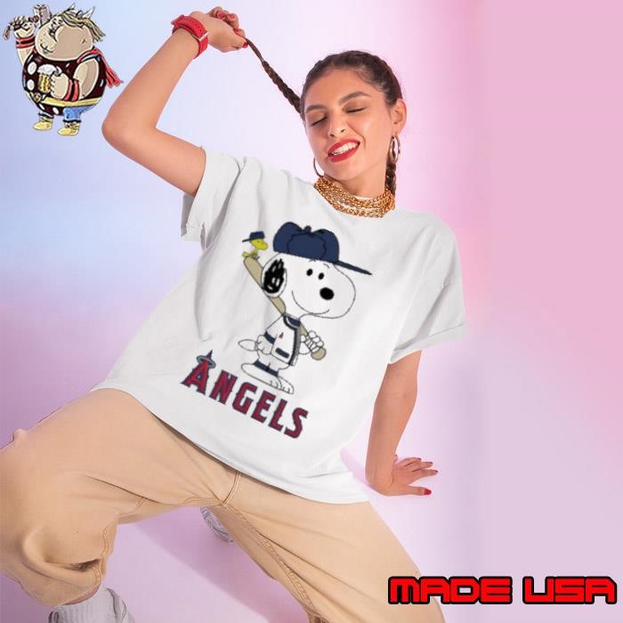 Los Angeles Angels Snoopy Baseball funny cartoon shirt