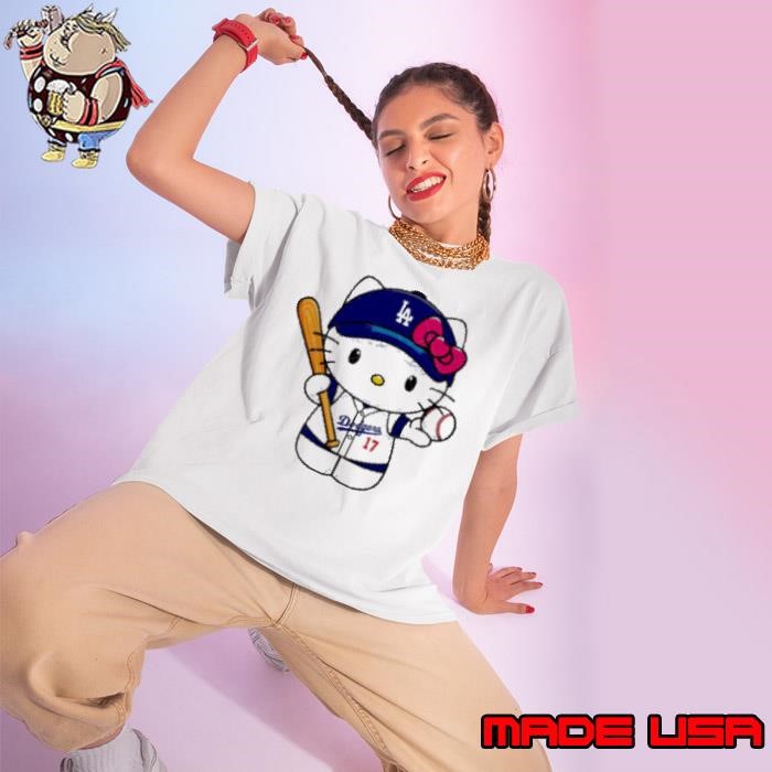 Los Angeles Dodgers Hello Kitty Hello Kitty Baseball Ladies tee