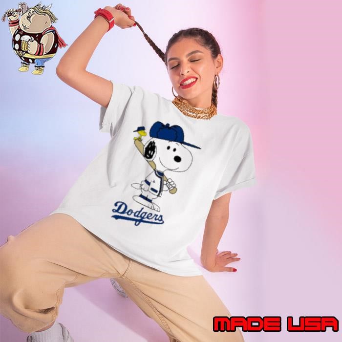Los Angeles Dodgers Snoopy Baseball funny cartoon shirt