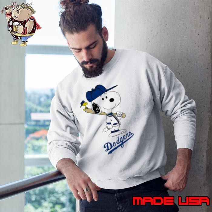 Los Angeles Dodgers Snoopy Baseball funny cartoon Sweatshirt