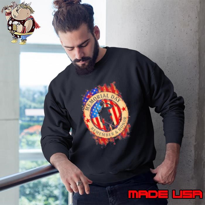 Memorial Day Remember Honor Partiotic Veterans American Flag 2025 Sweatshirt