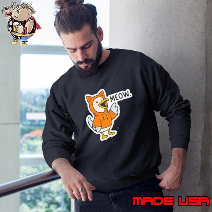 Meowing seagull cat meme Sweatshirt