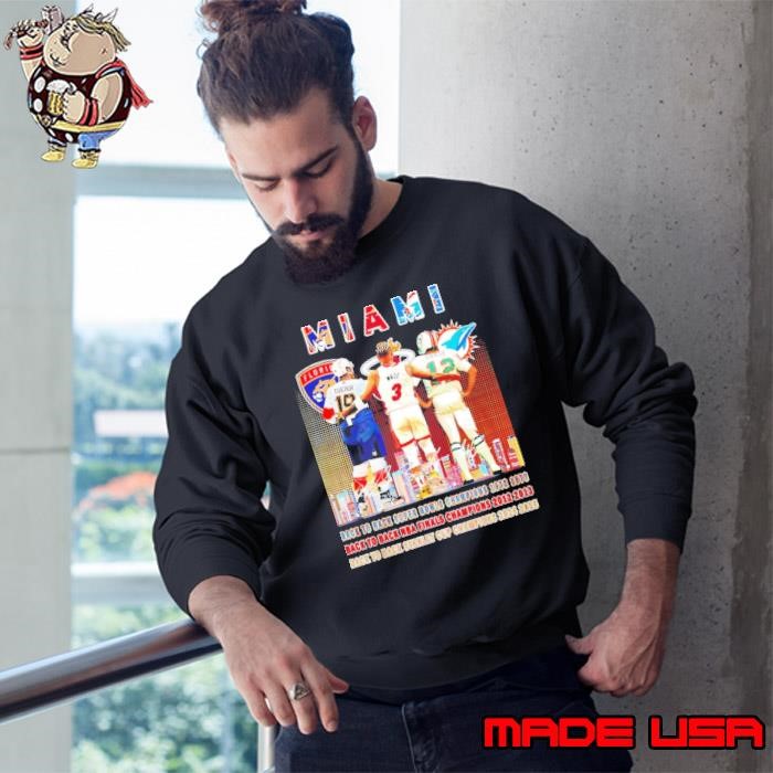 Miami Matthew Tkachuk Dwyane Wade Bob Griese back to back stanley cup champions 2025 signatures Sweatshirt
