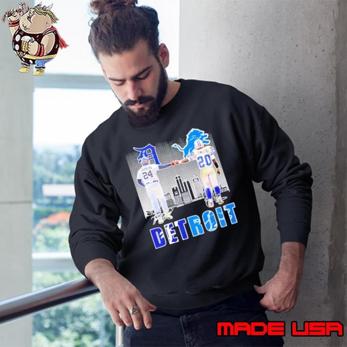 Miguel Cabrera vs Barry Sanders Detroit Sports Team Signatures Sweatshirt